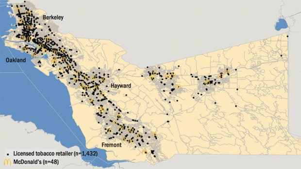 tobacco retailer and population density case study