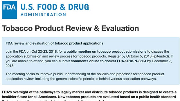 united states required new vapor device approval regulations